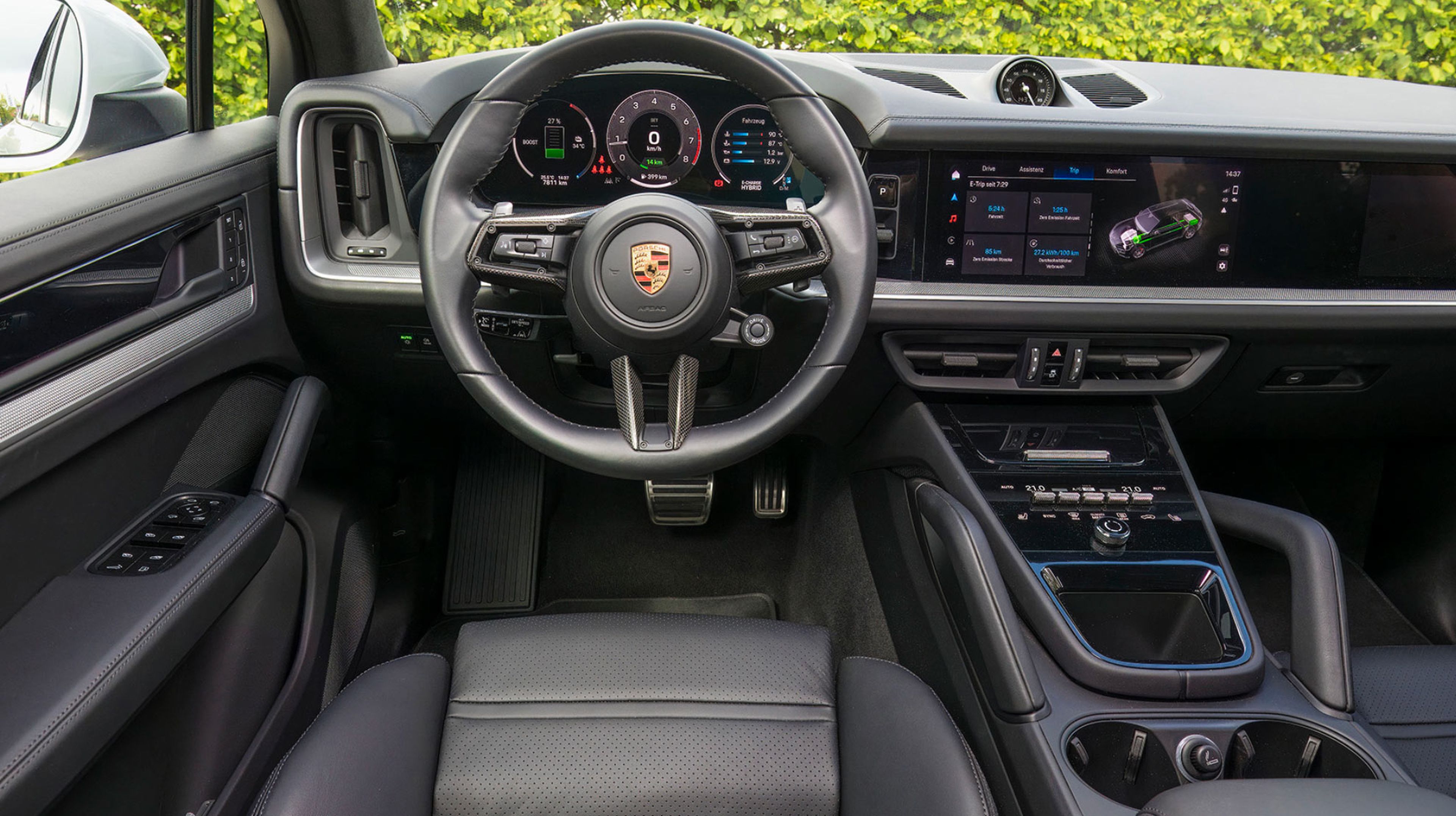 Test de larga duración del Porsche Cayenne S E-Hybrid, cockpit
